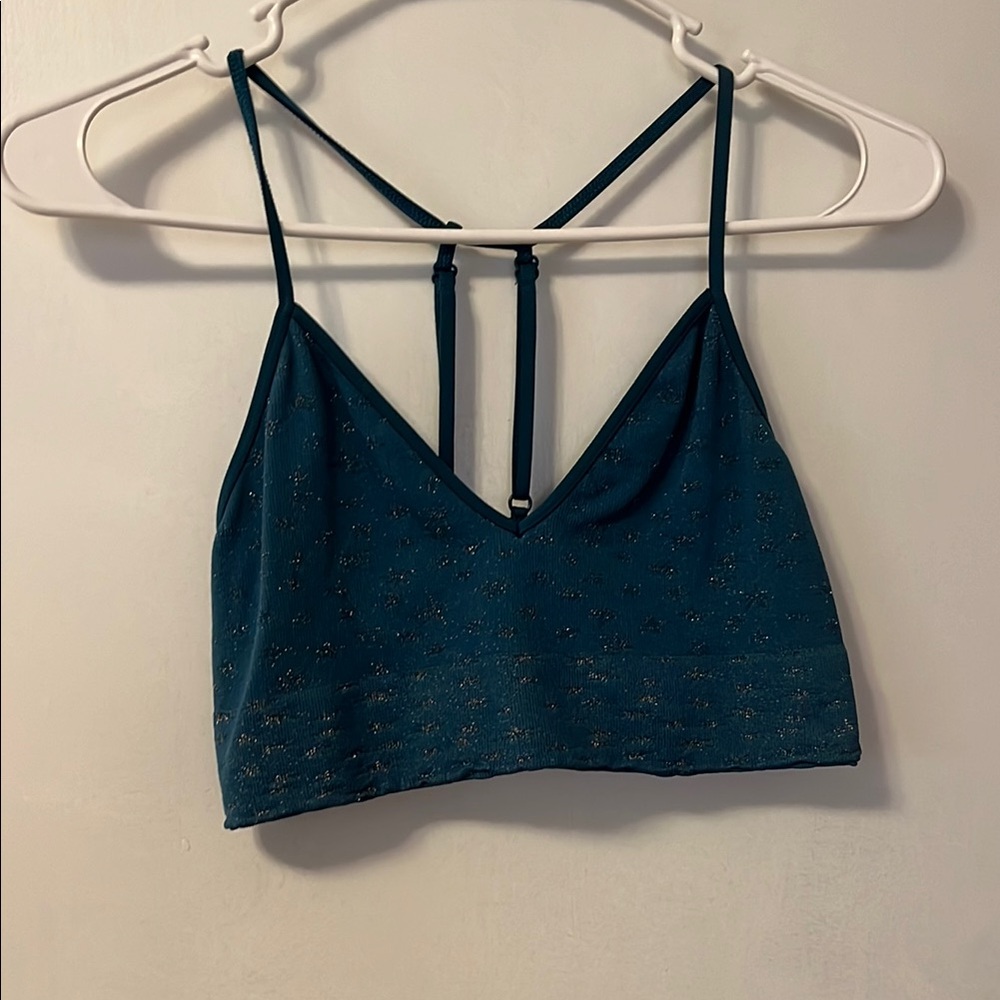 Teal Glitter Bralette